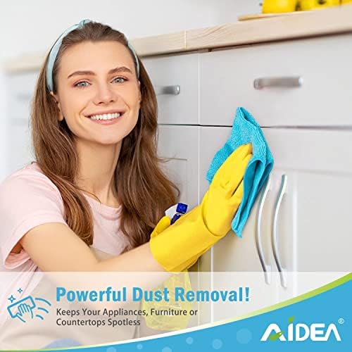 AIDEA Microfibre Cleaning Cloths Pack of 100, Multifunctional Reusable Microfibre Cleaning Towels, Lint Free Streak Free Washable Cloth Duster for House, Kitchen, Car, Motorbike, Windows 30 x30 cm - Image 4