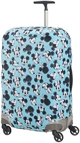 Samsonite Global Travel Accessories Disney Lycra Luggage Cover M, Blue (Mickey/Minnie Blue)