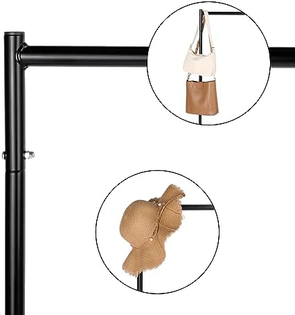 dosleeps Clothes Rails 4FT Clothing Rail on Wheels Metal Heavy Duty Carment Hanging Rack Coat Display Stand For Bedroom, Living Room (4ft) - Image 6