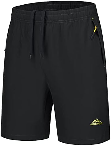TACVASEN Men's Quick-Drying Training Shorts, Running Shorts, Breathable Sports Shorts with Zip Pockets - Image 2