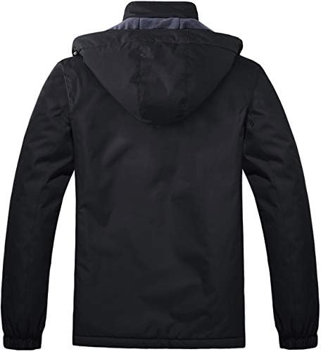 TACVASEN Women's Windproof Waterproof Jacket Softshell Warm Breathable Fleece Outdoor Coat with Detachable Hood - Image 6