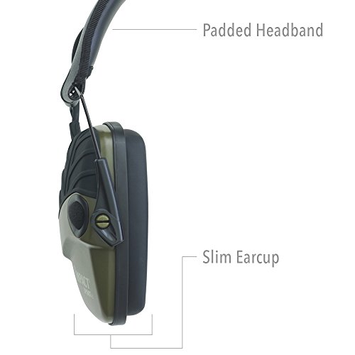 Howard Leight by Honeywell 1013530 Impact Sport Sound Amplification Electronic Shooting Earmuff, Classic Green - Image 4