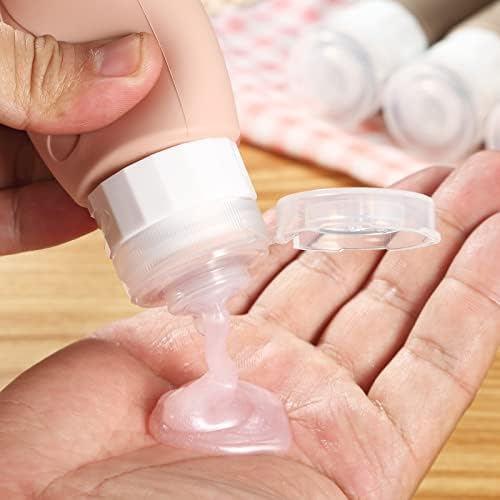 Gemice Travel Bottles for Toiletries Tsa Approved Travel Size Containers BPA Free Leak Proof Travel Tubs Refillable Liquid Travel Accessories for Cometic Shampoo and Lotion Soap, Apricot - Image 3