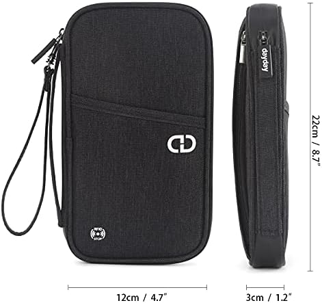 dayday® Passport Holder Travel Wallet Accessories Document Airplane Holiday Essentials Organiser Bag with RFID Blocking Unisex Family Cover Case | Gifts for Men Women - Image 2
