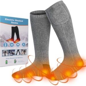 BOLIHOMES Heated Socks,Electric Heated Socks for Men Women,Winter Foot Warmers Thermal Socks for Sport Outdoor and Camping Hiking,Cycling, Motorcycling, Skating and Skiing