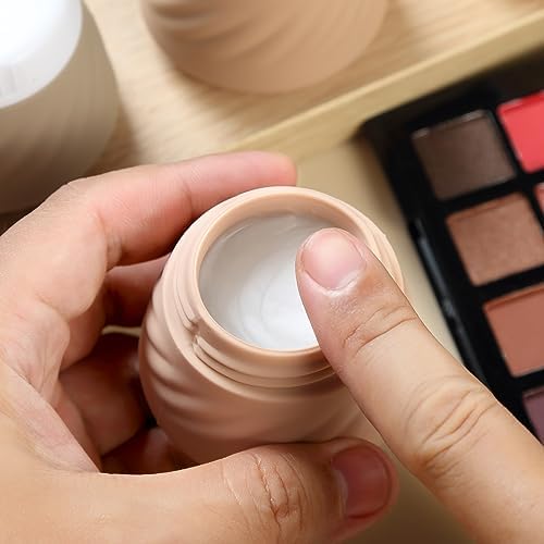 Gemice Travel Containers for Toiletries, Silicone Cream Jars TSA Approved Travel Size Containers Leak-proof Travel Accessories with Lid for Cosmetic Makeup Face Body Hand Cream (4 Pack) - Image 4