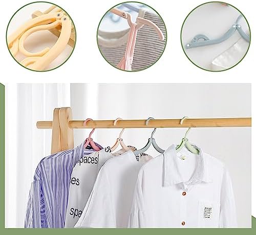 Portable Travel Hangers, Portable Clothes Hangers Save Space, 16 PCS Folding Plastic Clothes Hanger Multifunction Travel Accessories for Holiday Camping and Home Travel Outdoor Camping - Image 6