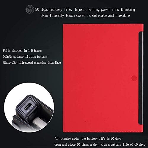 BIGMALL Business Electronic Smart Fingerprint Lock Notebook, Pocket Personal Diary Planner Journal Organizer USB Charging for Journaling Writing - Image 4