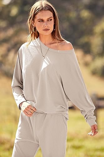 PRETTYGARDEN Women's Fashion Outfits 2 Piece Sweatsuit Solid Color Long Sleeve Pullover Long Pants - Image 5