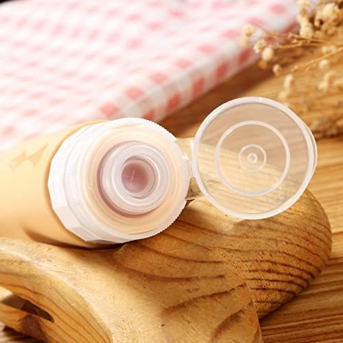 Gemice Travel Bottles for Toiletries Tsa Approved Travel Size Containers BPA Free Leak Proof Travel Tubs Refillable Liquid Travel Accessories for Cometic Shampoo and Lotion Soap, Apricot - Image 4