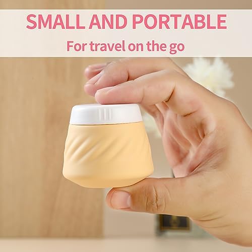 Gemice Travel Containers for Toiletries, Silicone Cream Jars TSA Approved Travel Size Containers Leak-proof Travel Accessories with Lid for Cosmetic Makeup Face Body Hand Cream (4 Pack) - Image 2