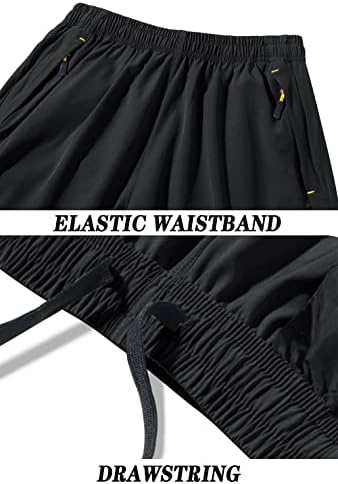 TACVASEN Men's Quick-Drying Training Shorts, Running Shorts, Breathable Sports Shorts with Zip Pockets - Image 3