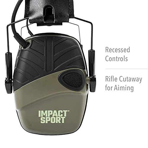 Howard Leight by Honeywell 1013530 Impact Sport Sound Amplification Electronic Shooting Earmuff, Classic Green - Image 9