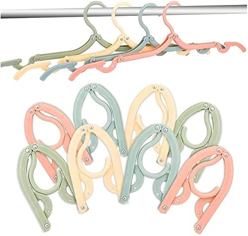 Mivyy Portable Travel Hangers, Folding Plastic Clothes Hanger Save Space, Multifunction Travel Accessories for Holiday Camping, Indoor, and Outdoor Use (12pcs), L - Image 6