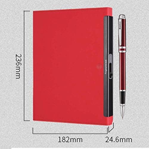 BIGMALL Business Electronic Smart Fingerprint Lock Notebook, Pocket Personal Diary Planner Journal Organizer USB Charging for Journaling Writing - Image 2