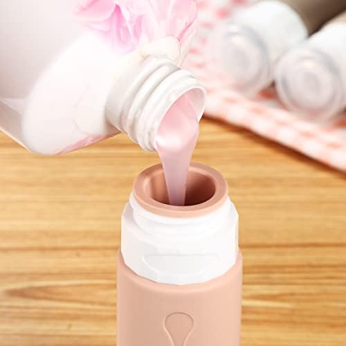 Gemice Travel Bottles for Toiletries Tsa Approved Travel Size Containers BPA Free Leak Proof Travel Tubs Refillable Liquid Travel Accessories for Cometic Shampoo and Lotion Soap, Apricot - Image 2
