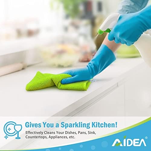 AIDEA Microfibre Cleaning Cloths Pack of 100, Multifunctional Reusable Microfibre Cleaning Towels, Lint Free Streak Free Washable Cloth Duster for House, Kitchen, Car, Motorbike, Windows 30 x30 cm - Image 5