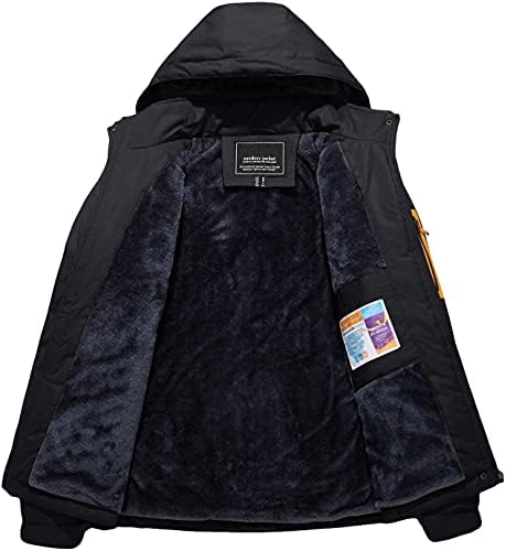 TACVASEN Women's Windproof Waterproof Jacket Softshell Warm Breathable Fleece Outdoor Coat with Detachable Hood - Image 2