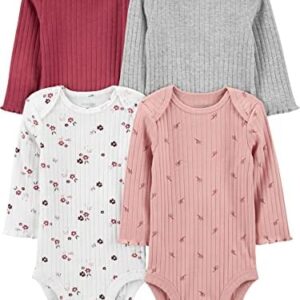 Simple Joys by Carter's Unisex Babies' Textured Bodysuits, Pack of 4