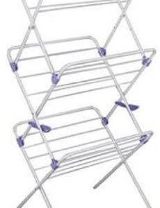 3 TIER FOLDING METAL 12M CONCERTINA CLOTHES TOWEL AIRER DRYER DRYING RACK STAND