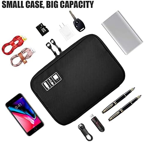 OrgaWise Accessories Bag Travel Electronics Organiser Case for Power Bank, Charging Cable,Tablet, ect (Black) - Image 2