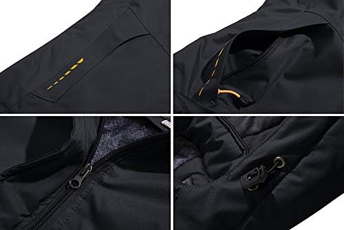TACVASEN Women's Windproof Waterproof Jacket Softshell Warm Breathable Fleece Outdoor Coat with Detachable Hood - Image 5