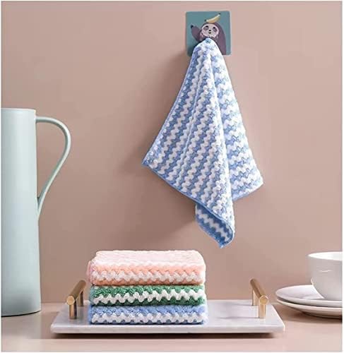 Microfibre Cleaning Rag, 10 Pack Microfiber Cleaning Cloth, Super Absorbent Reusable Cleaning Towels, Multipurpose Coral Fleece Cleaning Cloth for Living Room Car Window Bathroom Kitchen 28×28cm - Image 7