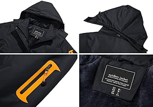 TACVASEN Women's Windproof Waterproof Jacket Softshell Warm Breathable Fleece Outdoor Coat with Detachable Hood - Image 4