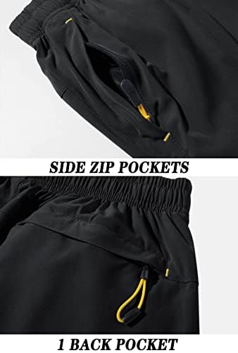 TACVASEN Men's Quick-Drying Training Shorts, Running Shorts, Breathable Sports Shorts with Zip Pockets - Image 4