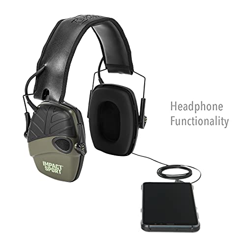 Howard Leight by Honeywell 1013530 Impact Sport Sound Amplification Electronic Shooting Earmuff, Classic Green - Image 10