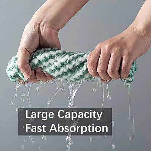 Microfibre Cleaning Rag, 10 Pack Microfiber Cleaning Cloth, Super Absorbent Reusable Cleaning Towels, Multipurpose Coral Fleece Cleaning Cloth for Living Room Car Window Bathroom Kitchen 28×28cm - Image 4