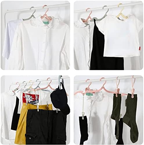 Portable Travel Hangers, 12 PCS Portable Folding Plastic Clothes Coat Hangers, Magic Folding Coat Racks Multifunction Travel Accessories for Home Travel Outdoor Camping, 4 Colors - Image 2