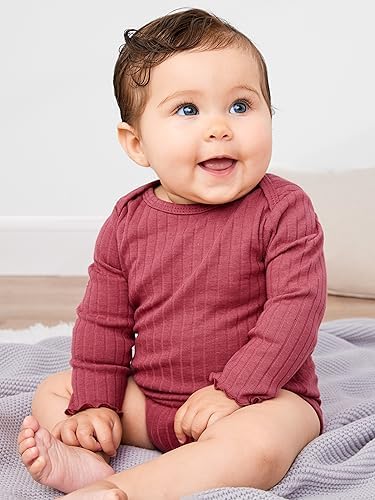 Simple Joys by Carter's Unisex Babies' Textured Bodysuits, Pack of 4 - Image 9