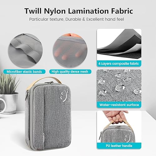 Travelkin Electronic Organizer Travel Case, Travel Cable Organizer Bag for Travel Essentials Double Layers Travel Cord Tech Organizer Case for Cable, Charger, Phone, SD Card, Earphone, USB Drives - Image 3