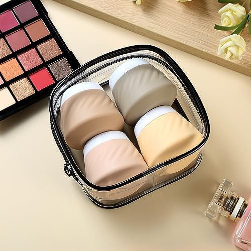 Gemice Travel Containers for Toiletries, Silicone Cream Jars TSA Approved Travel Size Containers Leak-proof Travel Accessories with Lid for Cosmetic Makeup Face Body Hand Cream (4 Pack) - Image 6