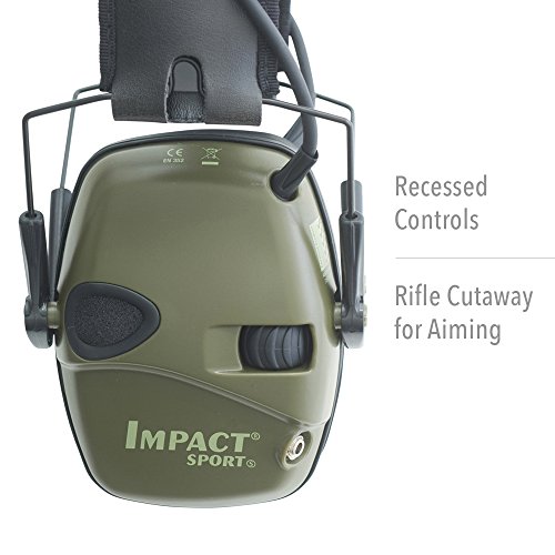 Howard Leight by Honeywell 1013530 Impact Sport Sound Amplification Electronic Shooting Earmuff, Classic Green - Image 5