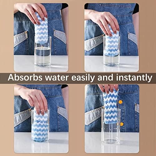 Microfibre Cleaning Rag, 10 Pack Microfiber Cleaning Cloth, Super Absorbent Reusable Cleaning Towels, Multipurpose Coral Fleece Cleaning Cloth for Living Room Car Window Bathroom Kitchen 28×28cm - Image 5