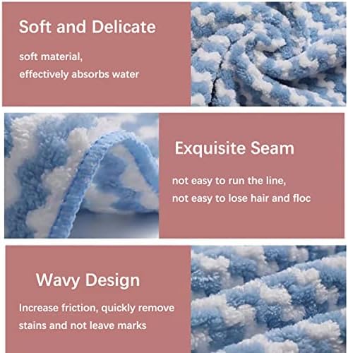 Microfibre Cleaning Rag, 10 Pack Microfiber Cleaning Cloth, Super Absorbent Reusable Cleaning Towels, Multipurpose Coral Fleece Cleaning Cloth for Living Room Car Window Bathroom Kitchen 28×28cm - Image 2