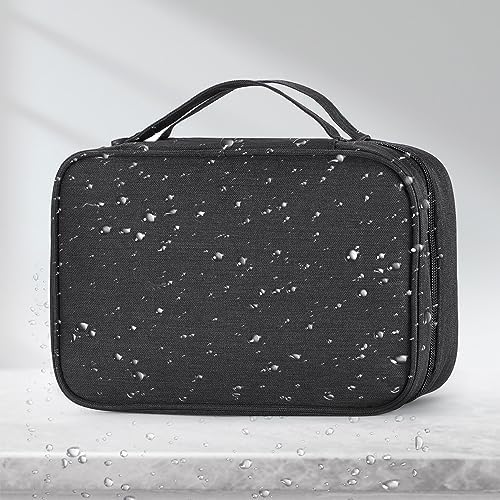 Hanging Toiletry Bag, Etercycle Portable Travel Toiletry Bags for Women Men, Waterproof Make up Wash Bag with Hook and Handle for Gym, Shower and Cosmetics(Black) - Image 5