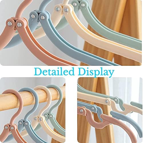 Mivyy Portable Travel Hangers, Folding Plastic Clothes Hanger Save Space, Multifunction Travel Accessories for Holiday Camping, Indoor, and Outdoor Use (12pcs), L - Image 7