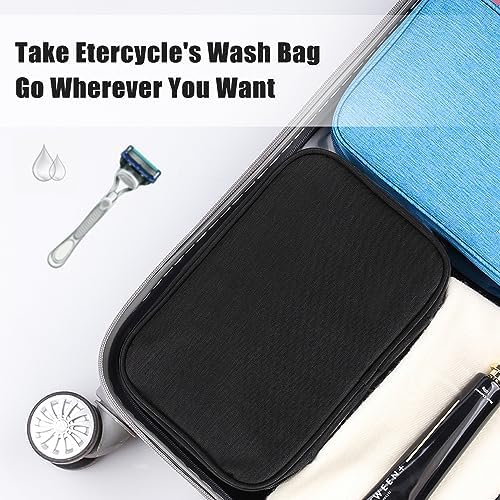 Hanging Toiletry Bag, Etercycle Portable Travel Toiletry Bags for Women Men, Waterproof Make up Wash Bag with Hook and Handle for Gym, Shower and Cosmetics(Black) - Image 8
