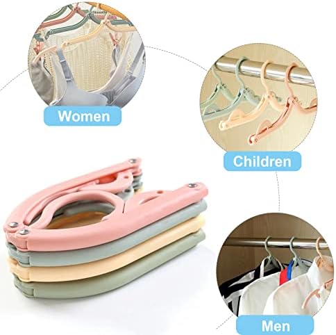 Portable Travel Hangers, Portable Clothes Hangers Save Space, 16 PCS Folding Plastic Clothes Hanger Multifunction Travel Accessories for Holiday Camping and Home Travel Outdoor Camping - Image 5