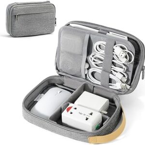 Travelkin Electronic Organizer Travel Case, Travel Cable Organizer Bag for Travel Essentials Double Layers Travel Cord Tech Organizer Case for Cable, Charger, Phone, SD Card, Earphone, USB Drives