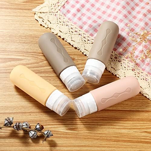 Gemice Travel Bottles for Toiletries Tsa Approved Travel Size Containers BPA Free Leak Proof Travel Tubs Refillable Liquid Travel Accessories for Cometic Shampoo and Lotion Soap, Apricot - Image 6