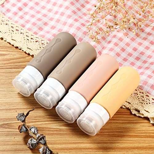 Gemice Travel Bottles for Toiletries Tsa Approved Travel Size Containers BPA Free Leak Proof Travel Tubs Refillable Liquid Travel Accessories for Cometic Shampoo and Lotion Soap, Apricot - Image 8