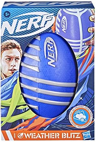Nerf Weather Blitz Foam Football For All-Weather Play -- Easy-To-Hold Grips – Great For Indoor and Outdoor Games -- Silver - Image 2