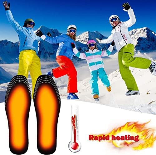 Heated Insoles, USB Heated Shoes Outdoor Sports Feet Warmer for Men and Women Winter Hunting Ski Fishing Hiking Electric Heated Foot Warmer Insole Black Size 8-11/41-45 - Image 6