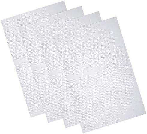Pllieay 4 Pieces 14 Count Reserve Aida Cloth White Cross Stitch Cloth 45 x 30 cm Cotton Aida Fabric for Embroidery
