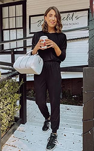 PRETTYGARDEN Women's Two Piece Outfit Long Sleeve Crewneck Pullover Tops And Long Pants Tracksuit - Image 4