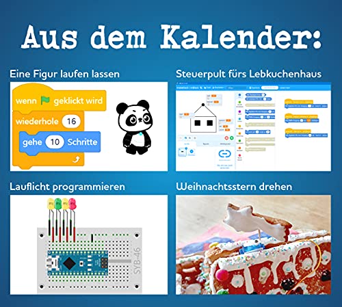 Franzis 67344-2 Advent Calendar Learn to Program, 24 Exciting Electronic Projects, for Children from 10 Years, Colourful - Image 8